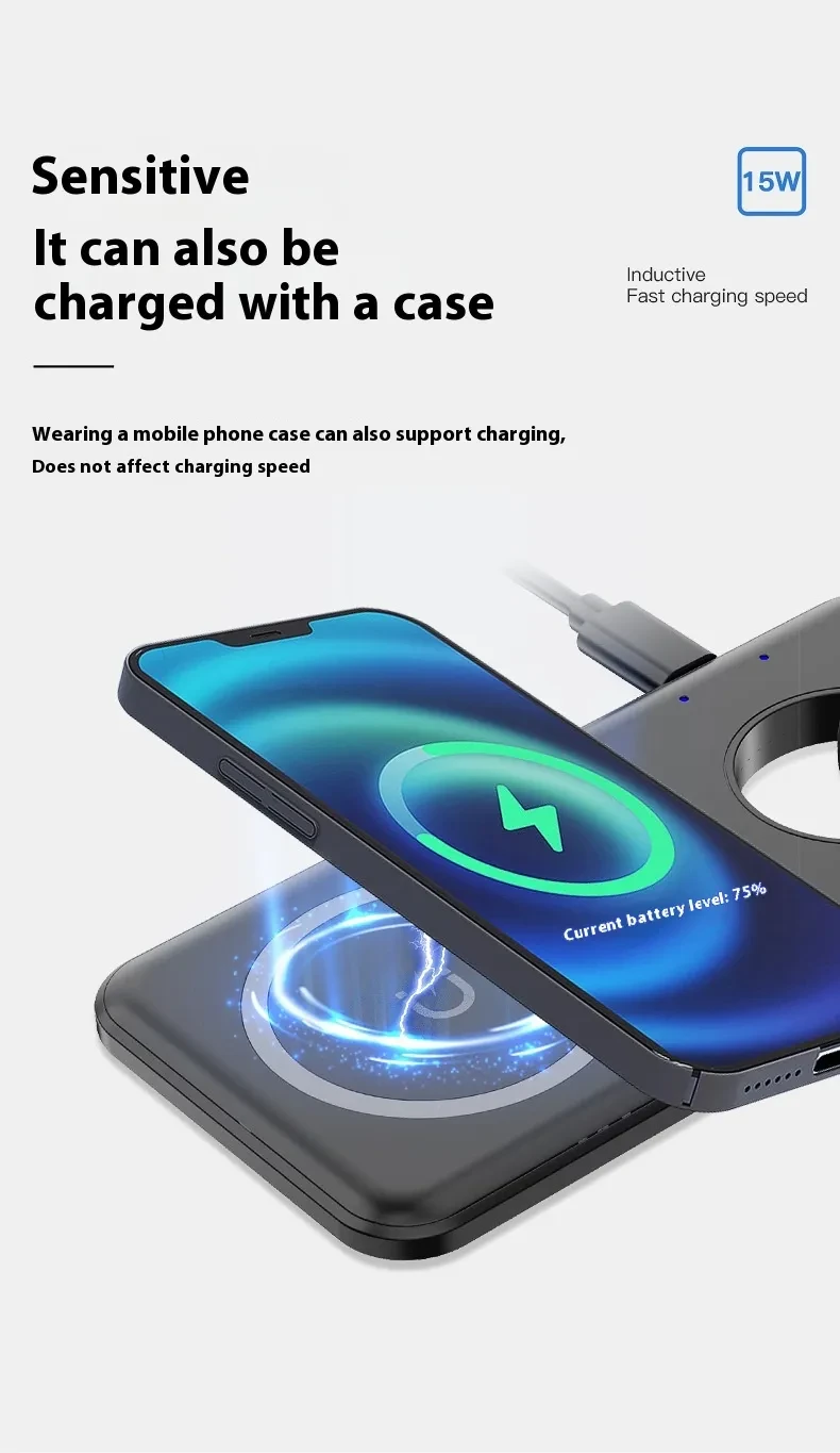 Magnetic Wireless Folding Charger Three-in-one