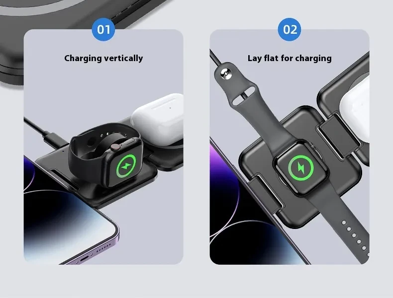 Magnetic Wireless Folding Charger Three-in-one