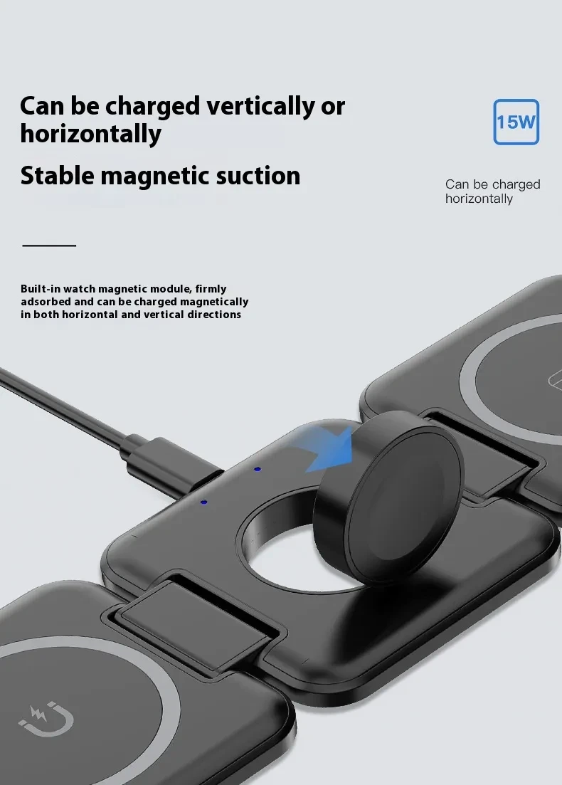 Magnetic Wireless Folding Charger Three-in-one