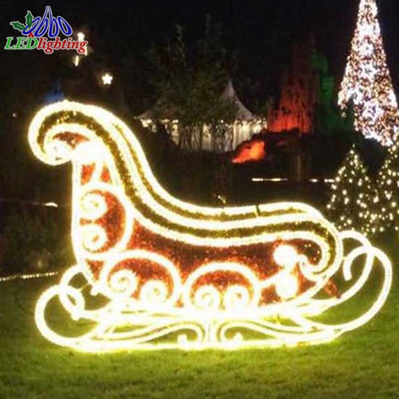 Custom Outdoor LED Reindeer with Sleigh - Hot Sell Christmas Decoration