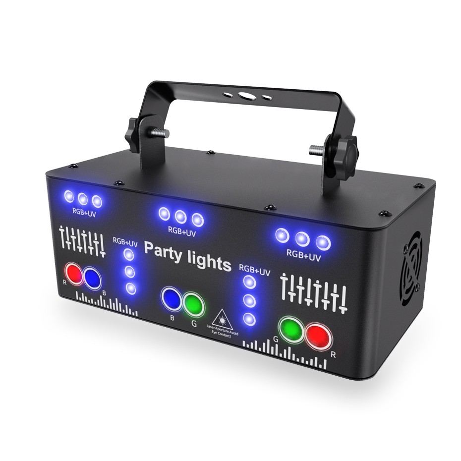 ALIEN 21-Hole RGB Party DJ Disco Beam Patterns Stage Laser Light Projector