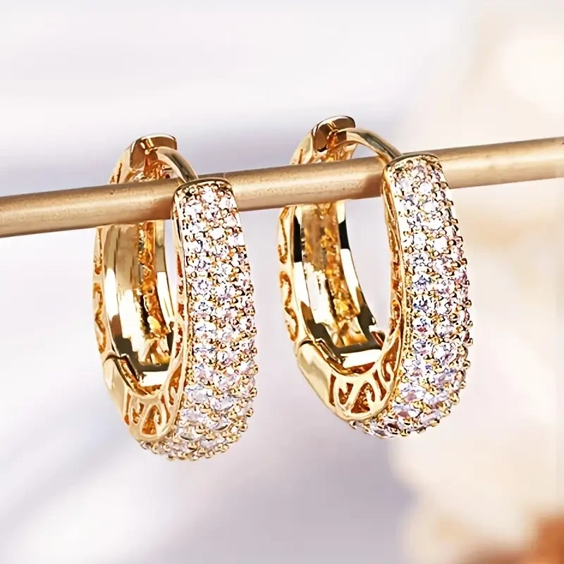 READKISS Elegant 18K Golden Plated Hoop Earrings