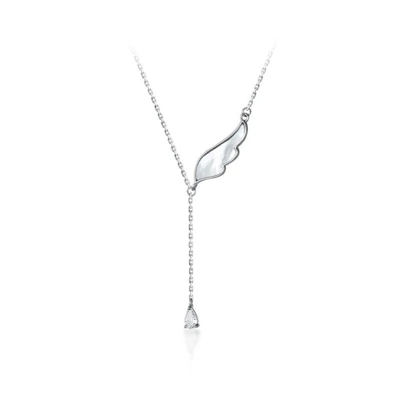 Simple Literary S925 Silver Wings Necklace