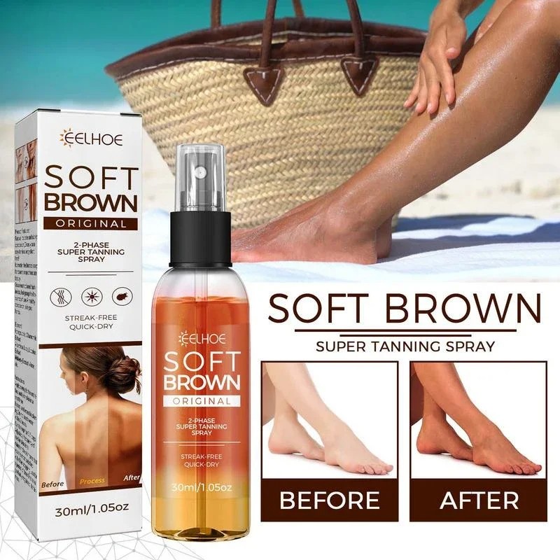 Self Spray Tan Natural Tanning Oil Mousse  Gradual Face and Body Moisturizer, Quick Dry, 30ml