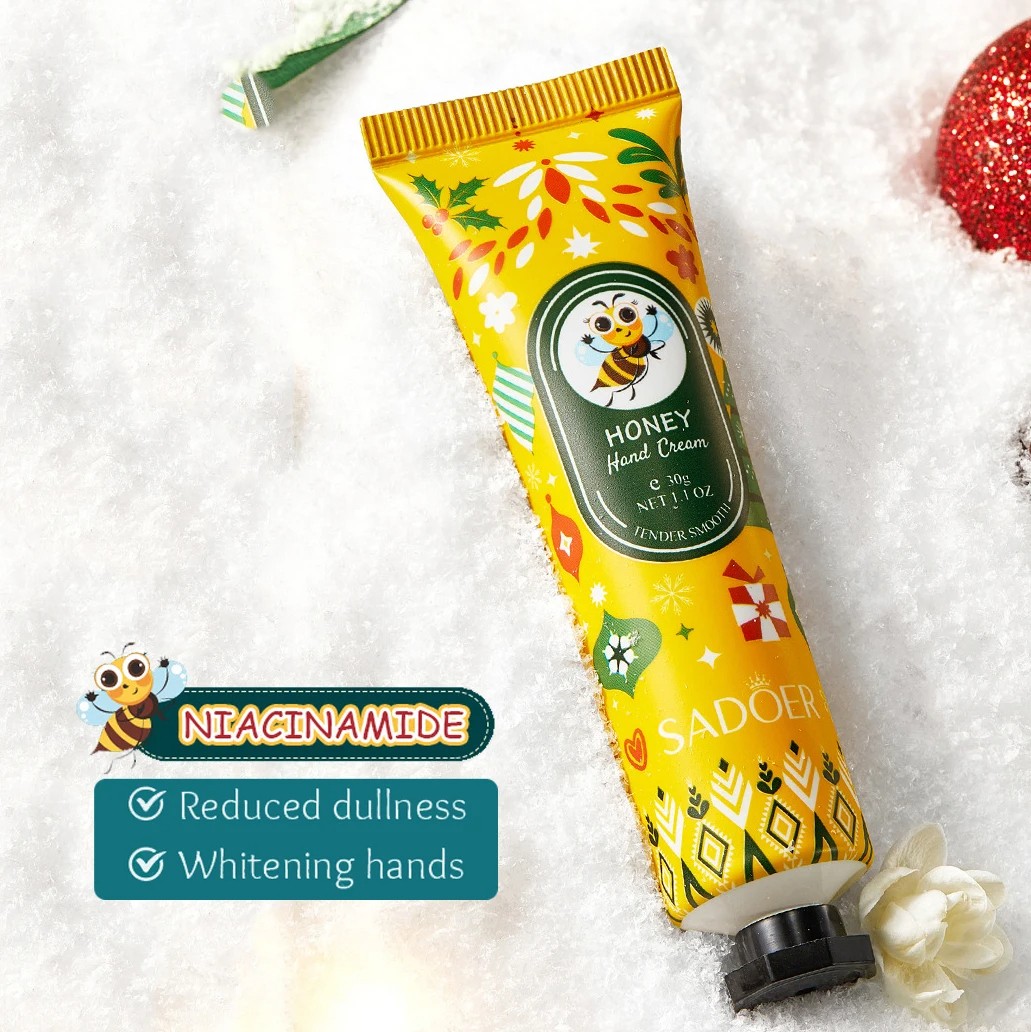 SADOER Honey Hand Cream  Moisturizing, Brightening, and Repairing for Dry, Cracked Hands