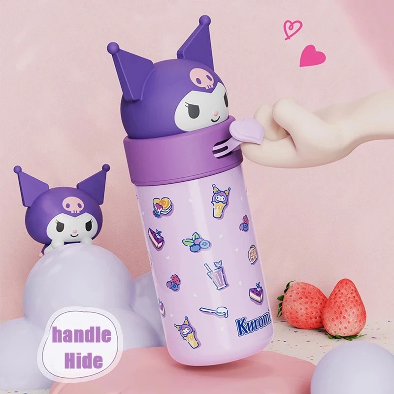 Miniso Hello Kitty Cinnamoroll Kuromi Stainless Steel 316 Thermos Water Bottle  Vacuum Termo Kids Vacuum Flask Bottle Tumbler