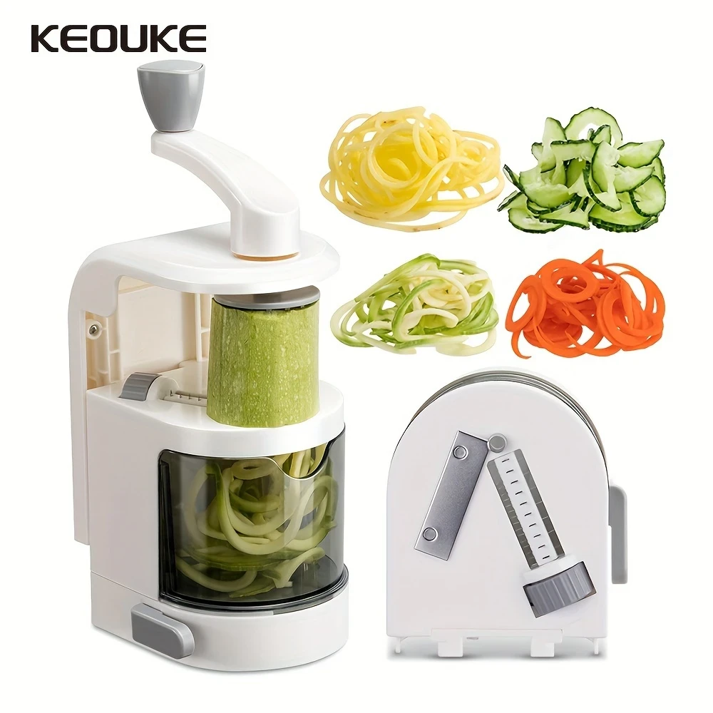 KEOUKE 4-in-1 Vegetable Spiralizer