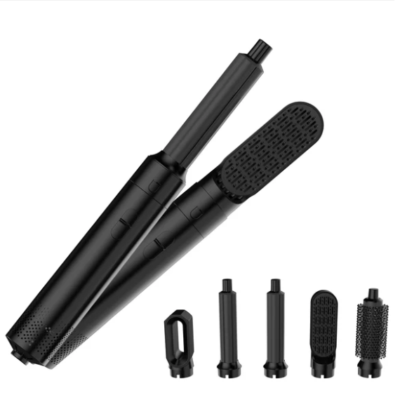Silkspin 5-in-1 Styling Master: Low Noise Hot Air Brush for Perfect Curls, Waves & Straight Style
