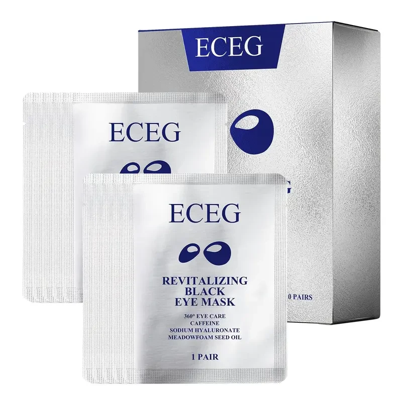 1 Box of ECGG Black Clay Eye Masks
