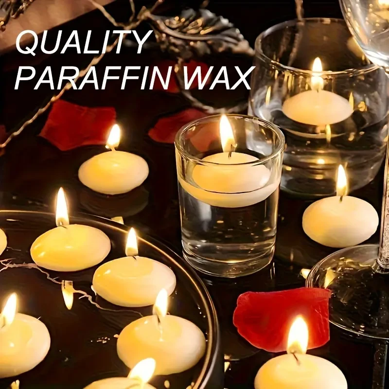 12pcs White Floating Candles