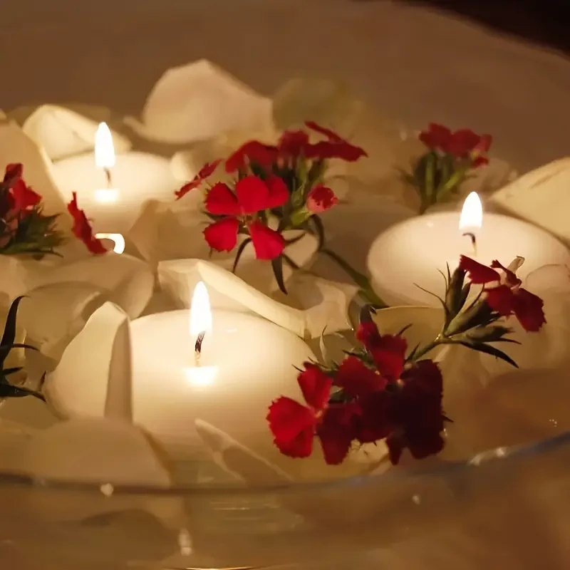 12pcs White Floating Candles