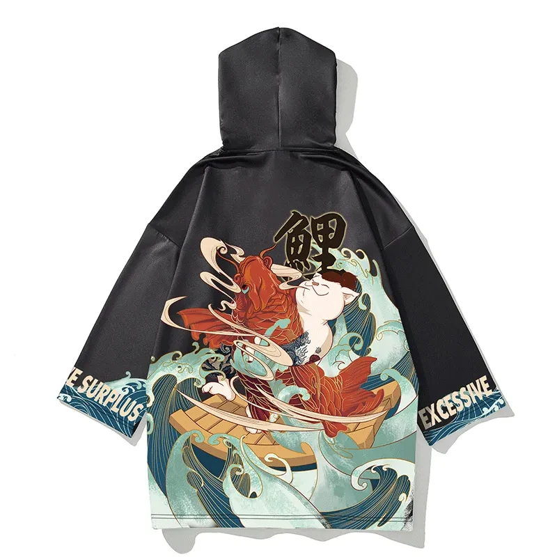 Kimura Sanshe Cat Lord Koi hoodie