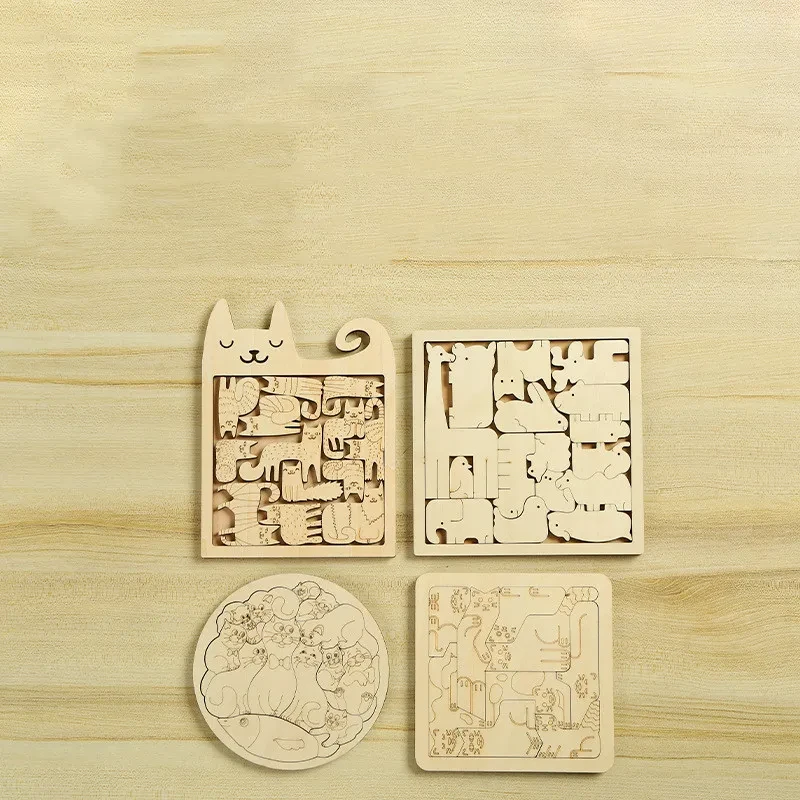 Children's Wooden Tangram Irregular Puzzle Toy