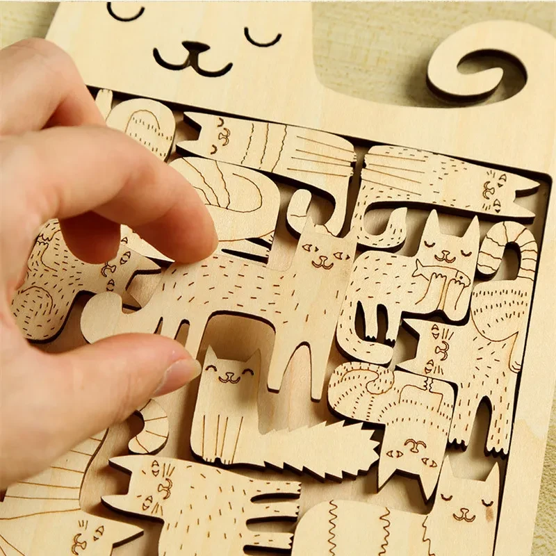 Children's Wooden Tangram Irregular Puzzle Toy