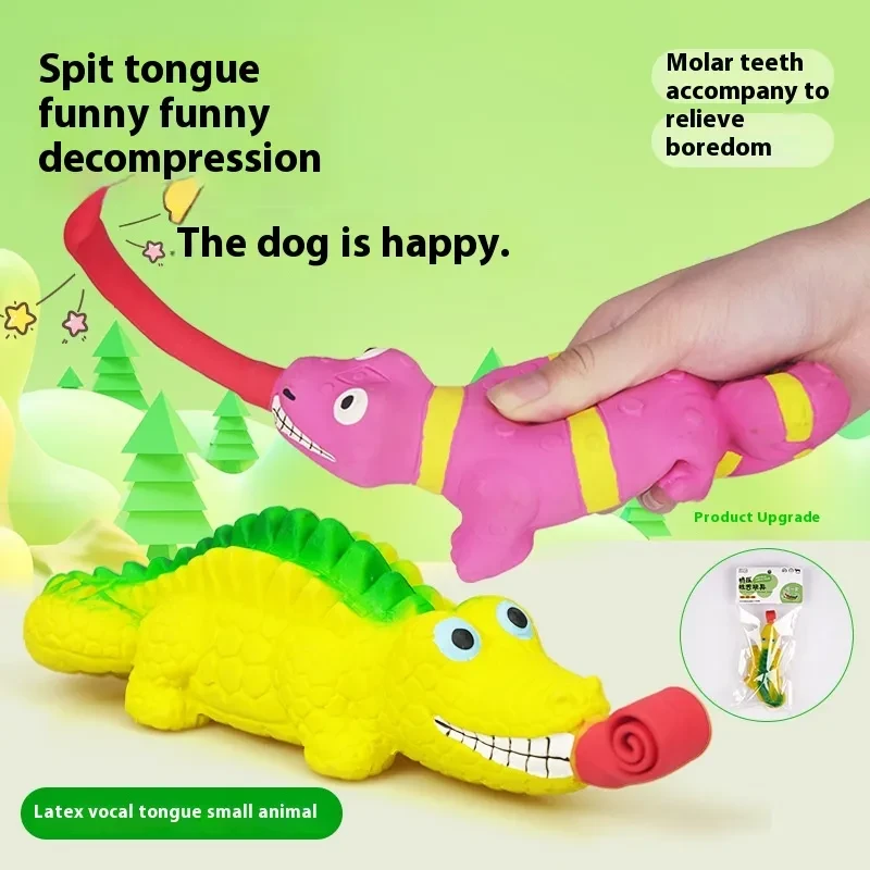 Latex Tongue-sticking Lizard Sounding Toy