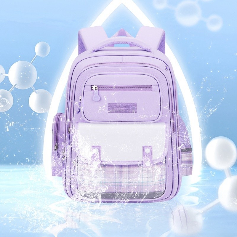 MINISO Disney LinaBell Student Bag  Kawaii StellaLou Waterproof Schoolbag with Cartoon Design, Large Capacity and Safety Reflectors Backpack