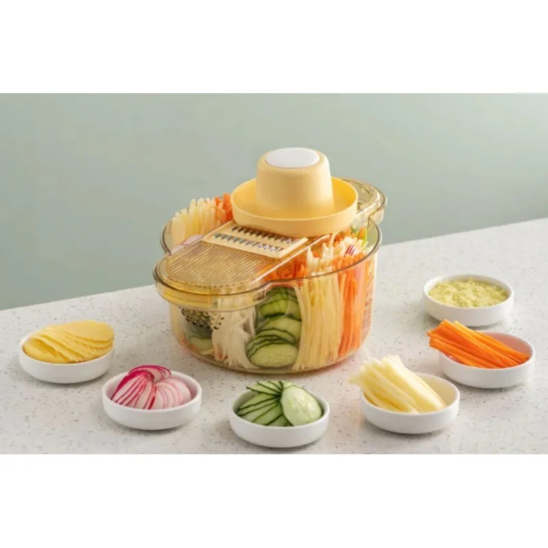 Mandoline Slicer with Bowl & 6 Blades