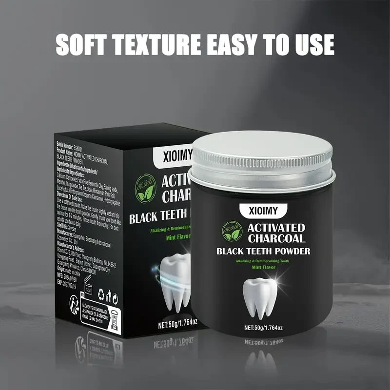 50g Mint Flavor Xioimy Activated Carbon Teeth Whitening Powder