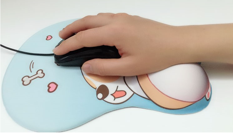 Keji dog dog mouse pad dog wrist pad cartoon creative pattern girl Keji PP silicone wristband