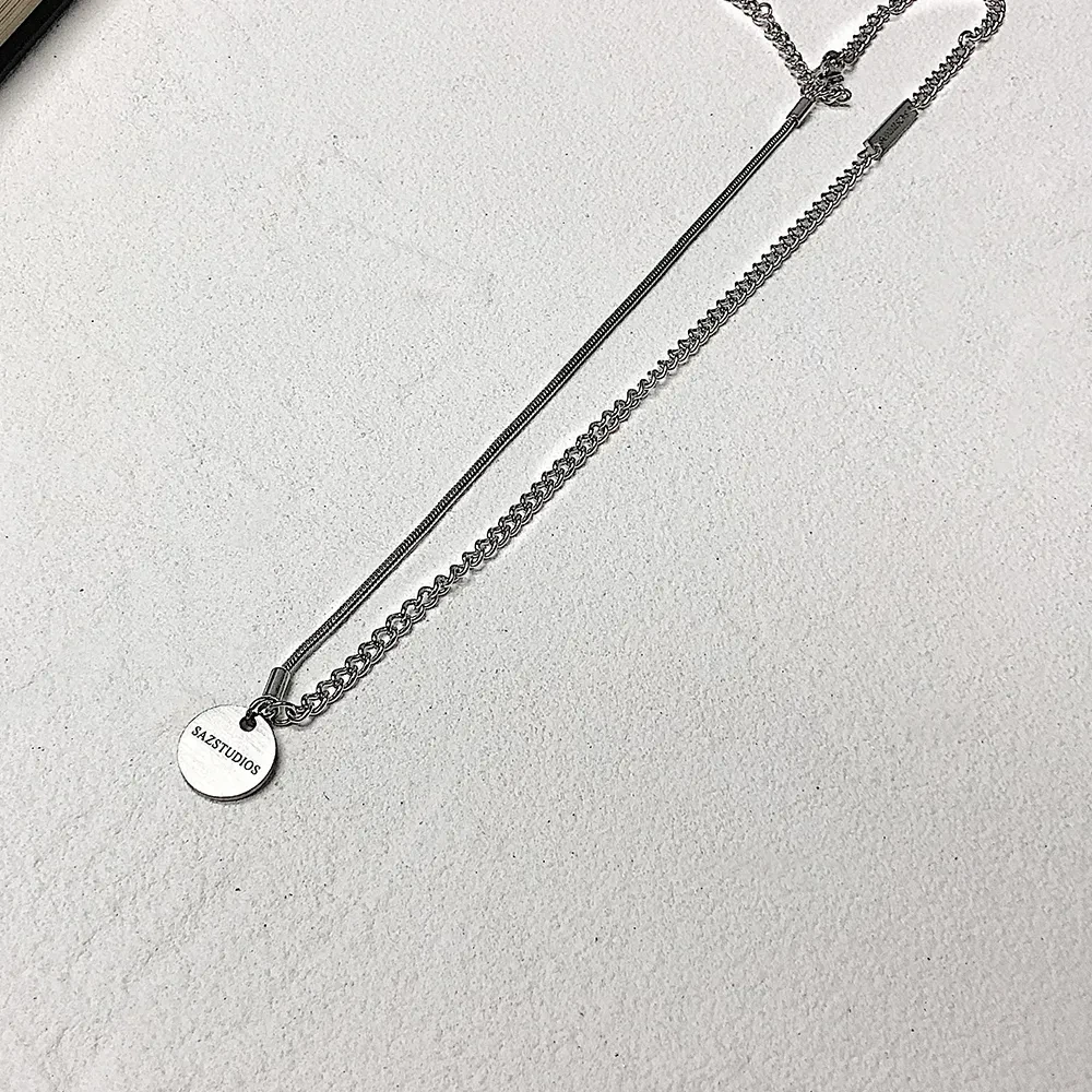 Xiaoyuan Brand Steel Neutral Minimalist Necklace