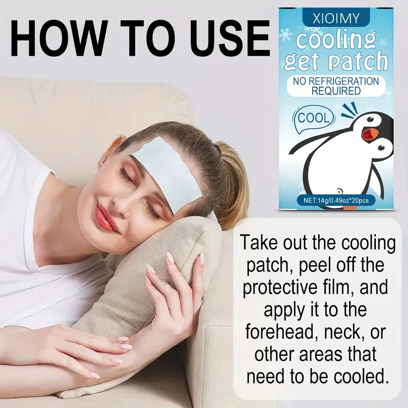 20pcs XIOIMY Cooling Gel Patches with Mint Extract