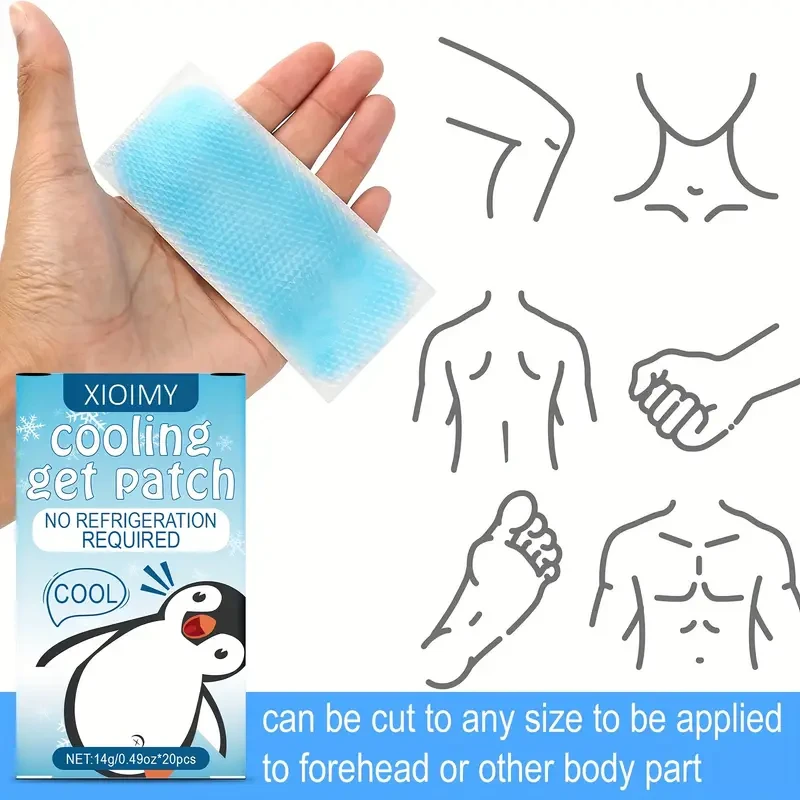20pcs XIOIMY Cooling Gel Patches with Mint Extract