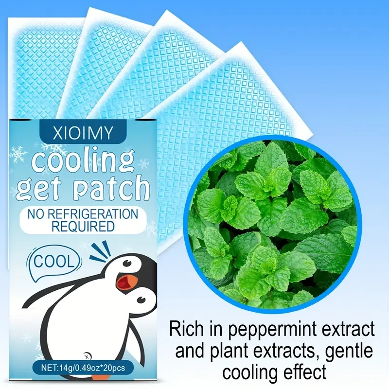 20pcs XIOIMY Cooling Gel Patches with Mint Extract