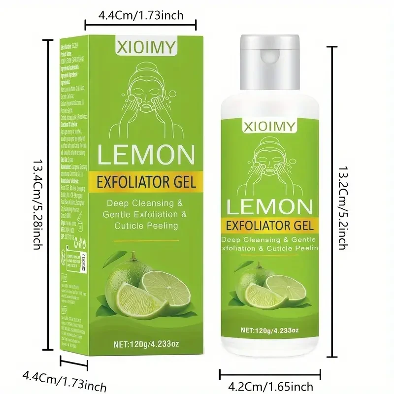120g Lime Exfoliating Gel with Lemon, Aloe Vera, Rose & Glycerin