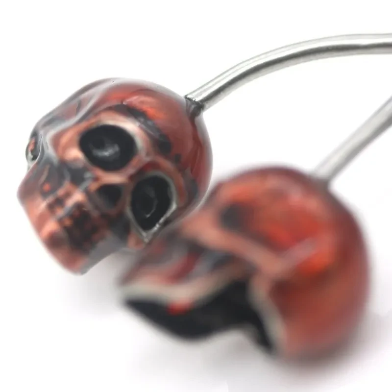 Runtao Red Cherry Skull Necklace Pendant