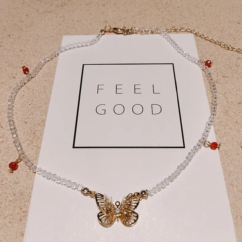 Wild clavicle chain butterfly necklace