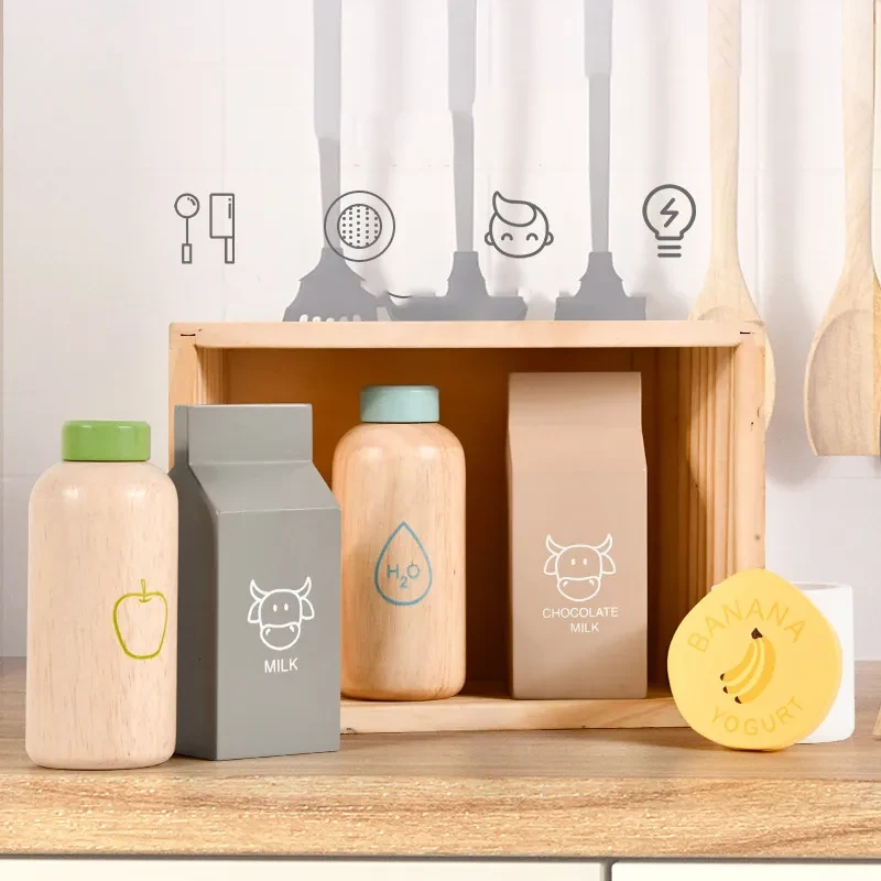 Wooden Play House Kitchen Toy Set