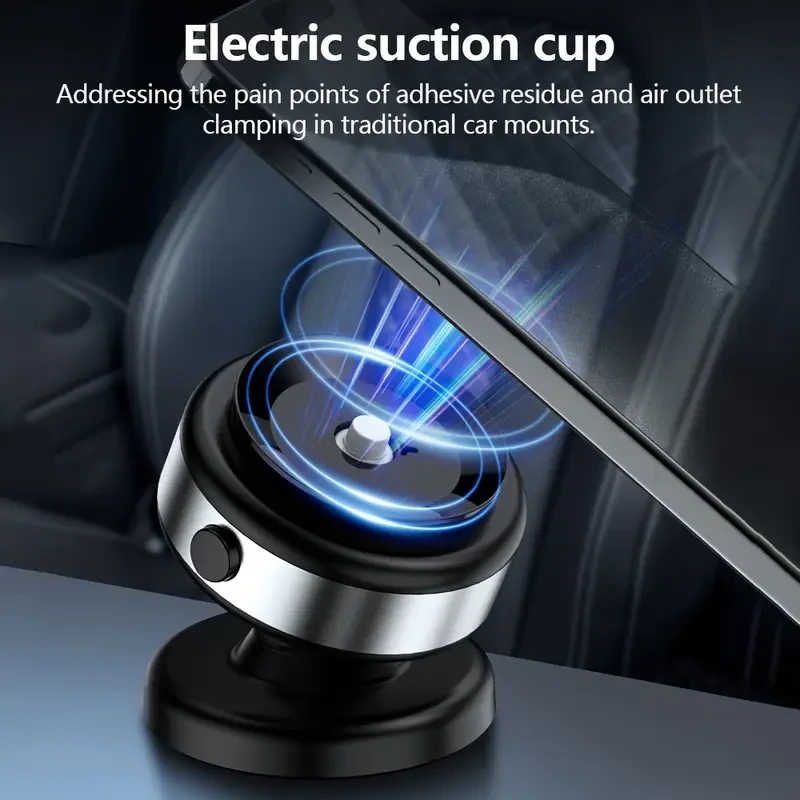 Electric Suction Cup Vacuum Magnetic Phone Holder 360