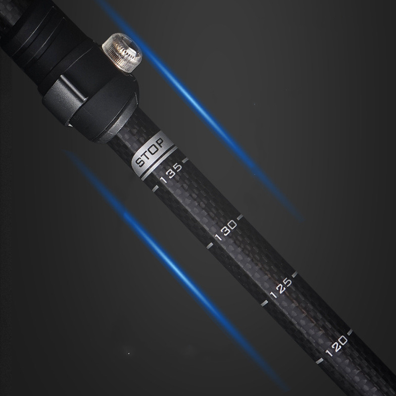 Outdoor carbon fiber trekking pole lightweight carbon outer lock telescopic walking stick