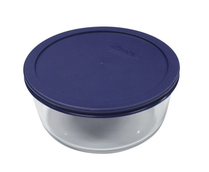 Simply Store 7 Cup Round Container with Blue Lid  - Pyrex