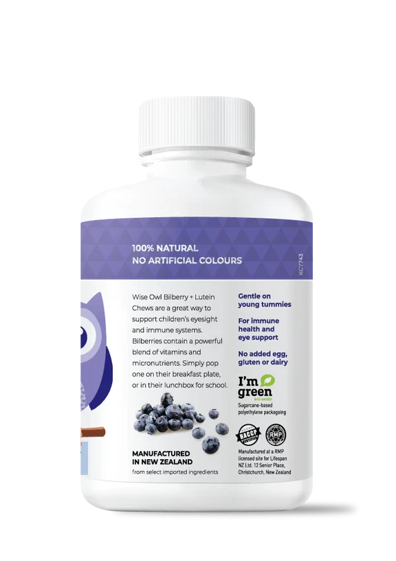 Wise Owl Bilberry + Lutein Chews