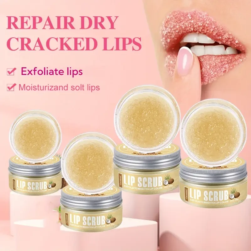 Coconut Lip Scrub 30g with Plant Squalane