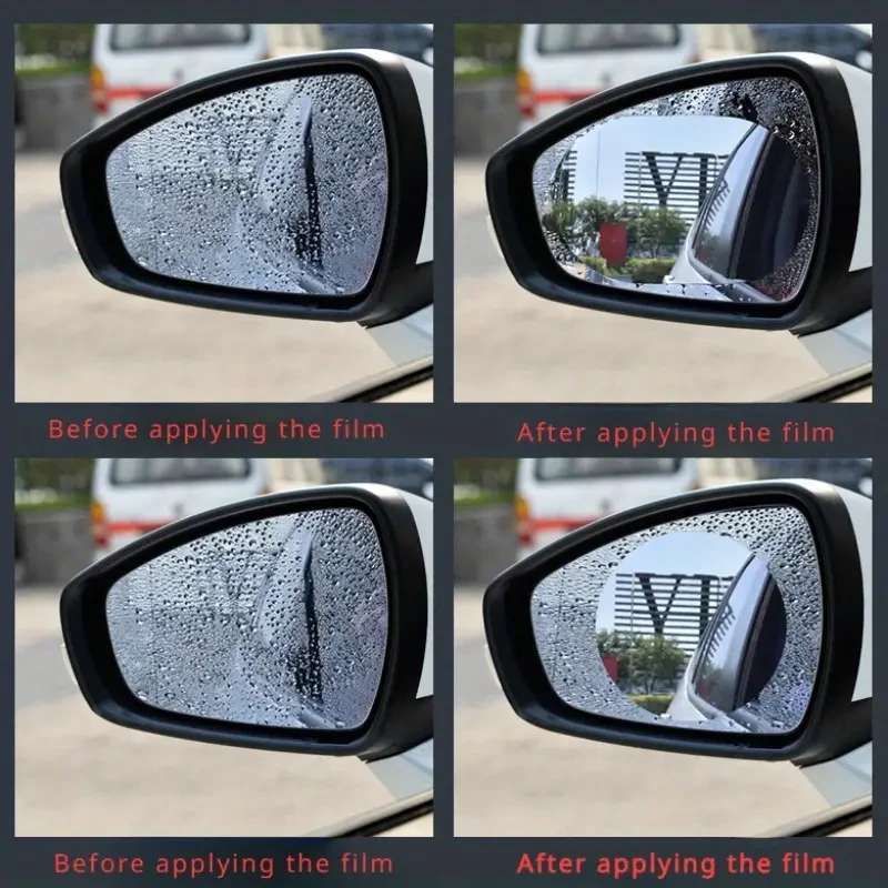 1 Set / 4pcs (2 360-Degree Adjustable Car Blind Spot Mirrors + 2 Anti-Fog Film)