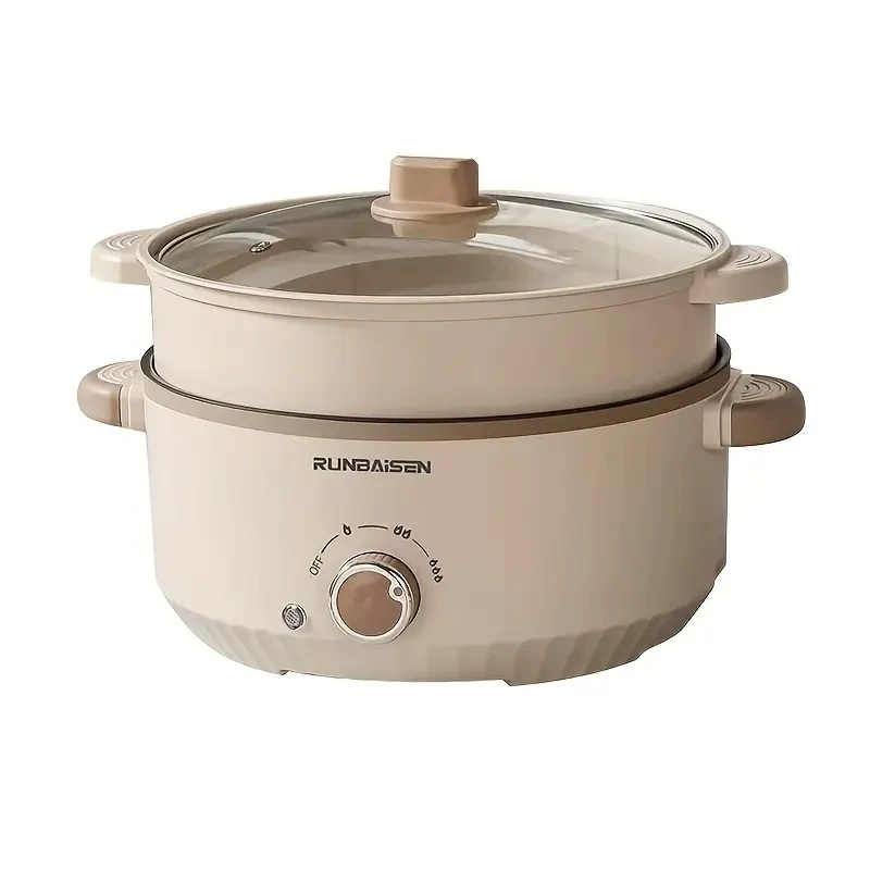 Senbowe Multi-functional Electric Stew Pot, Large Capacity, Non-Stick Stainless Steel