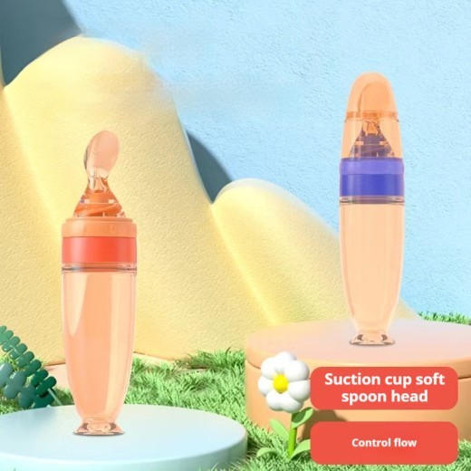 Silica Gel Sucker Rice Paste Bottle Nano Silver Baby