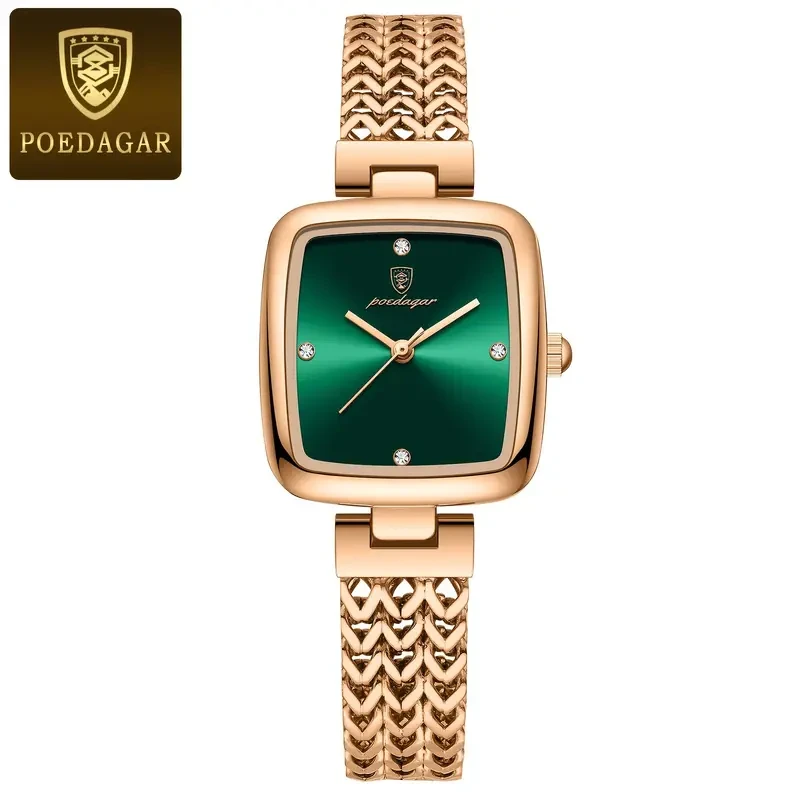POEDAGAR Elegant Square Women's Watch