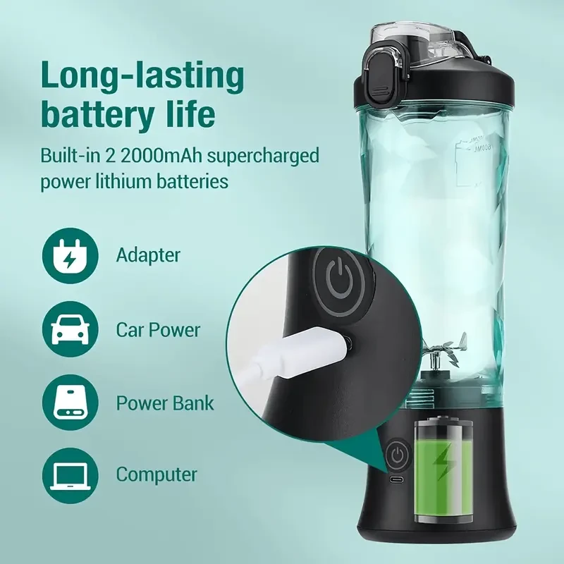 20oz Portable Blender with Rechargeable Lithium Battery