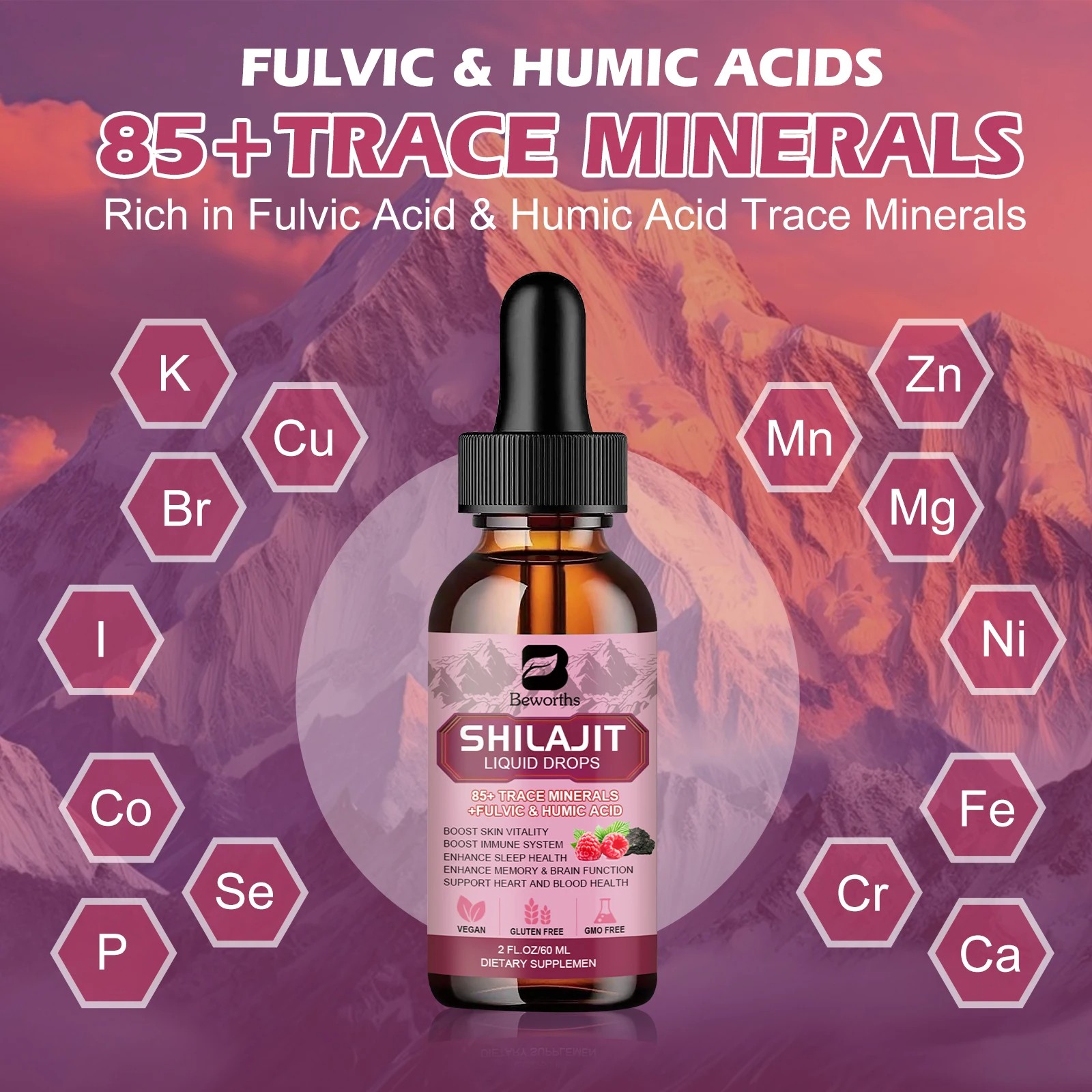 Beworths Ashwagandha & Shilajit Complex Liquid Drop