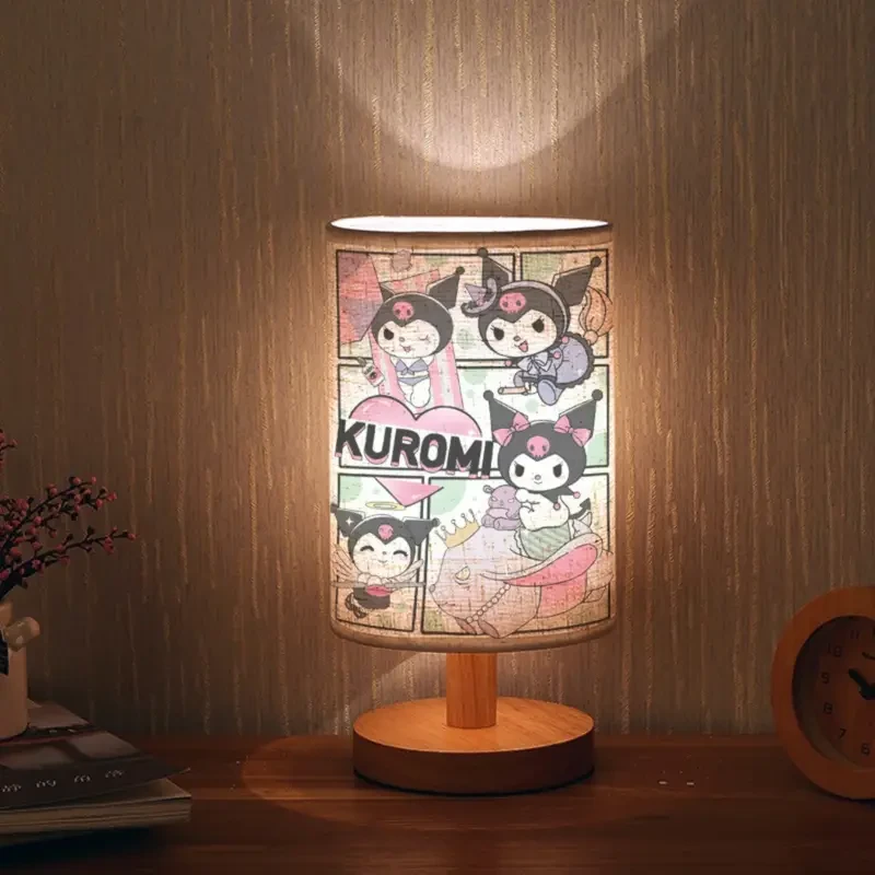 Melody Elegant Kuromi-Themed Table Lamp  Adjustable Tri-Color Lighting & Extendable Design for Bedroom & Living Room Charm