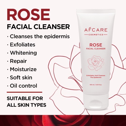 Rose Facial Cleanser Mild And Not Tight Hydrating