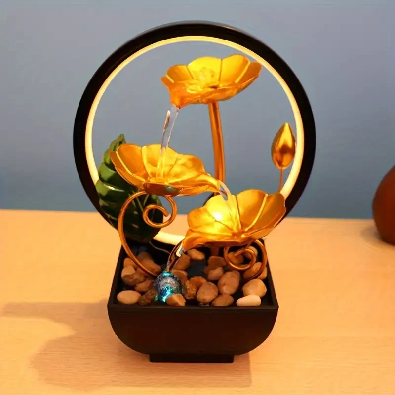 Water Fountain With LED Light Ring