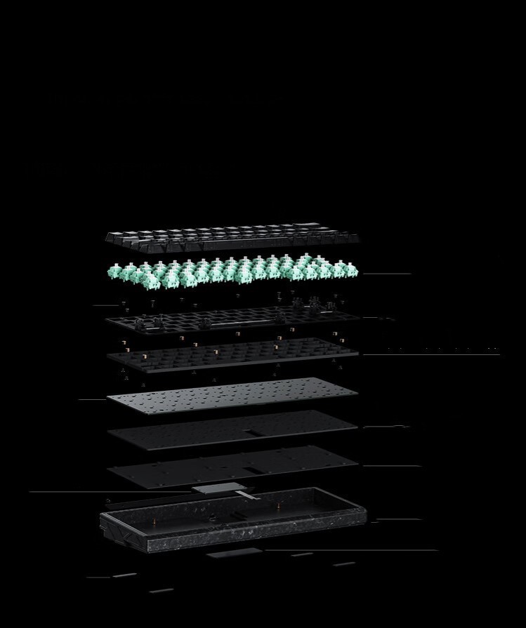Integrated Forged Carbon Magnetic Shaft Gaming Keyboard