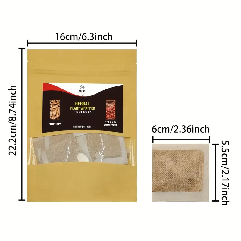 Xioimy 40pcs Ginger Herbal Foot Soak Pack