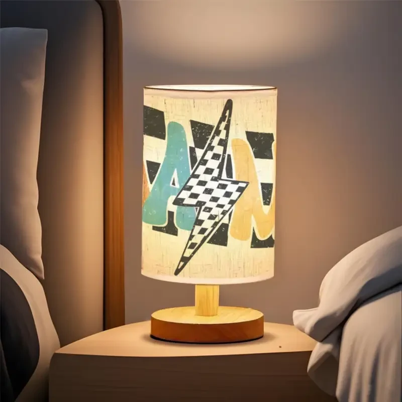 1pc Retro Lightning Bolt Table Lamp - Stylish & Affordable Home Decor, Adjustable Tri-Color Lighting, 274.32cm Height, Modern Design with Bold "P" Lettering, Perfect for Bedroom & Living Room, Ideal Mothers Day Gift, Desk Lamp for Home Decor