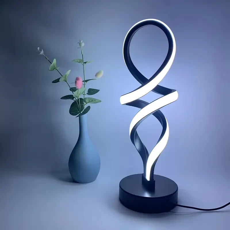 Modern Nordic LED Desk Lamp | USB-Powered | Adjustable Lighting & Color Temperature | Eye-Care Design | Sleek Black Metal Base