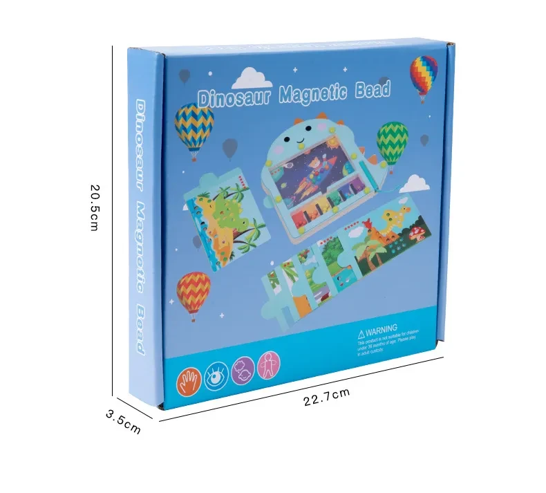 Magnetic Dinosaur Rolling Bead Toy Children